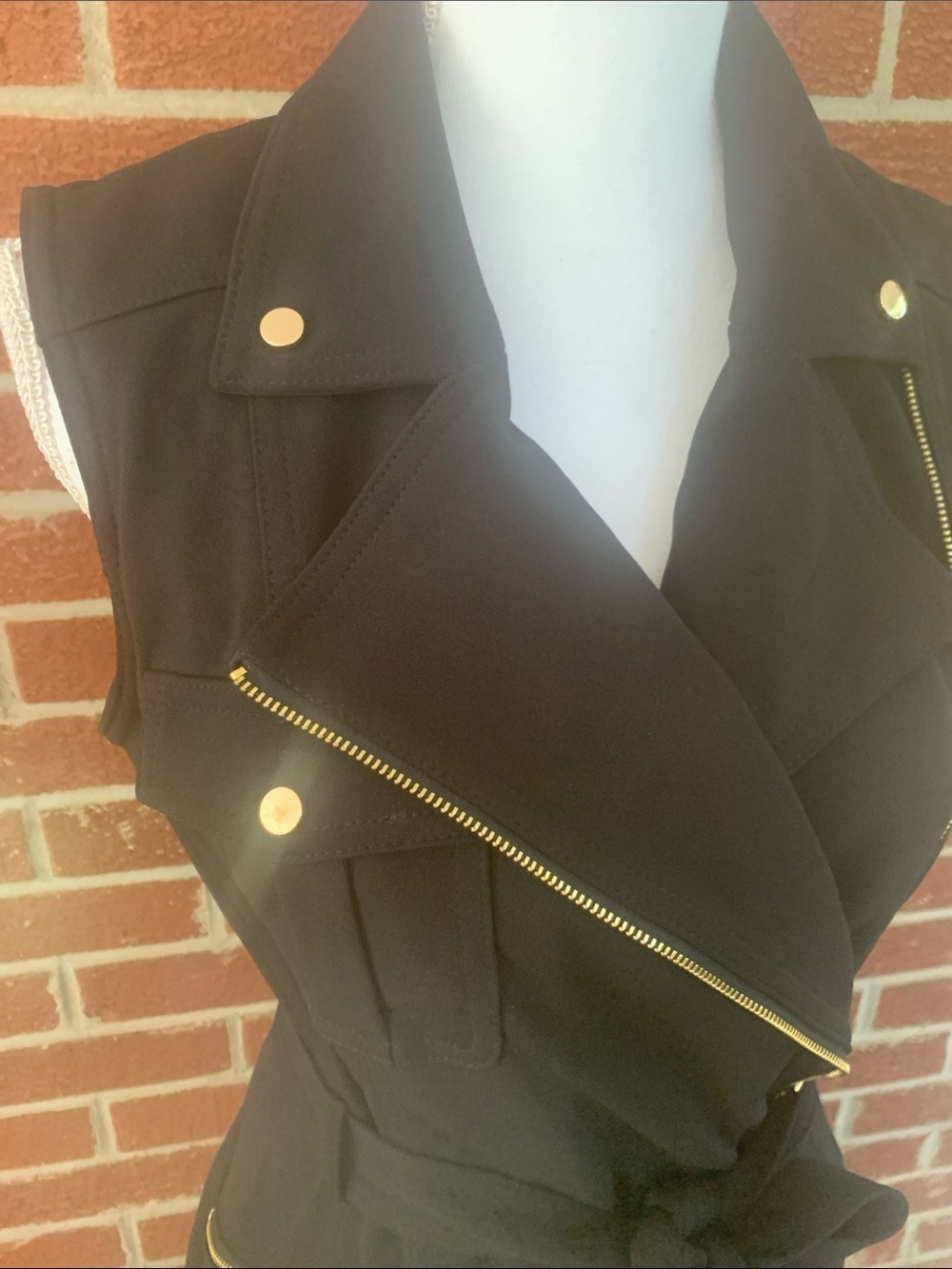 Andrew Marc stunning black zipper dress - Picture 2 of 6